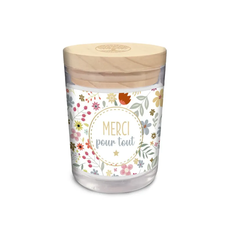 BOUGIE VERRE "MERCI"