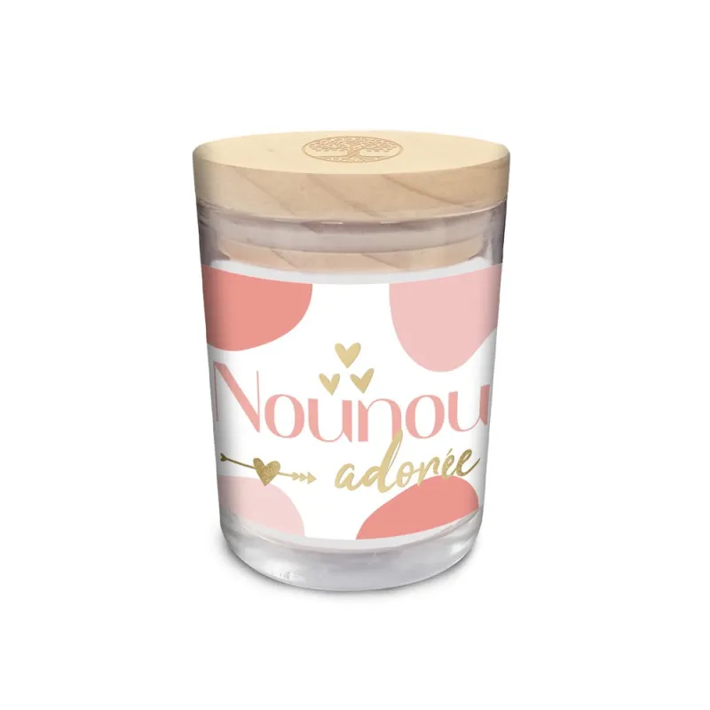 BOUGIE VERRE "NOUNOU ADOREE"