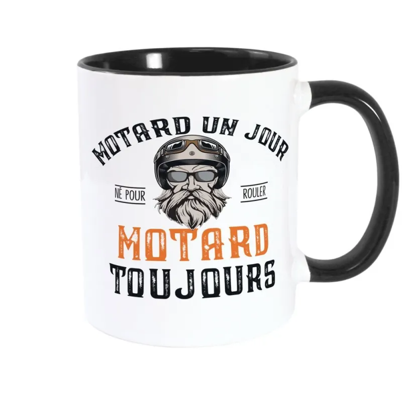 MUG NOIR MOTARD TOUJOURS