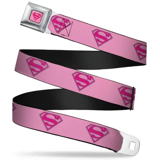 SUPERMAN - Ceinture (Regular) - 60/96 - 3,8 Cm - Pink/Logo