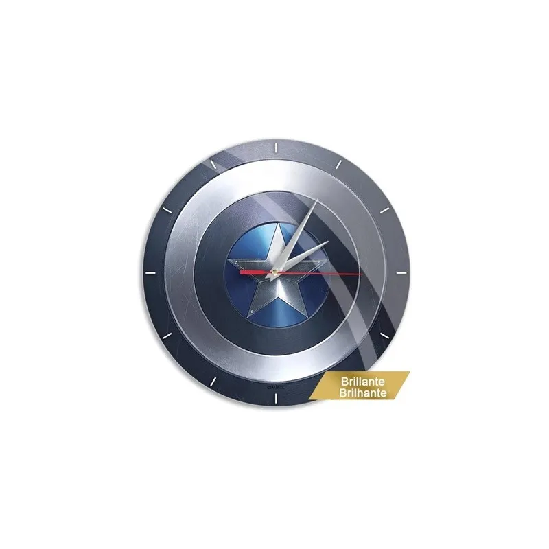 Marvel - Captain America : Horloge murale N&B