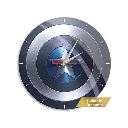 Marvel - Captain America : Horloge murale N&B