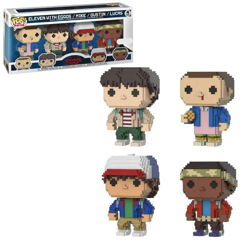 STRANGER THINGS - PACK 4 FIGURINES POP! STRANGER THINGS 8 BIT 9 CM