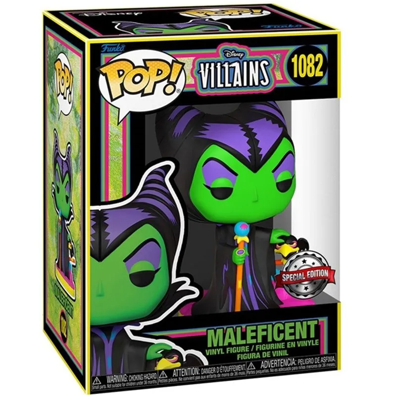 DISNEY VILLAINS - FIGURINE POP! MALEFICENT (BLACKLIGHT) 9 CM