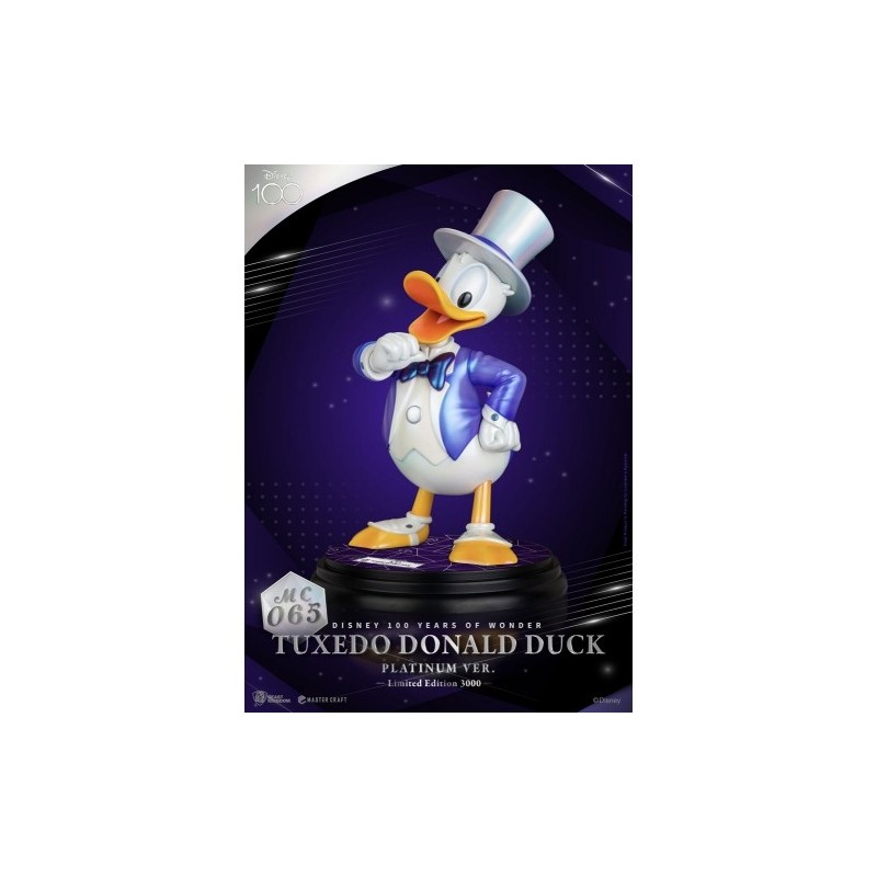 Disney 100th - Statuette Master Craft Tuxedo Donald Duck (Platinum Ver.)