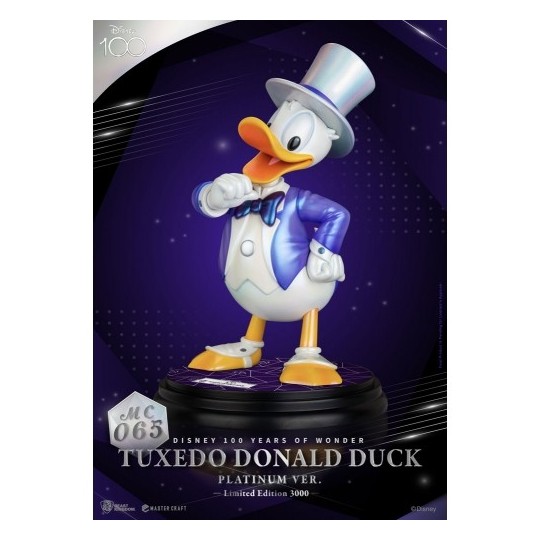 Disney 100th - Statuette Master Craft Tuxedo Donald Duck (Platinum Ver.)