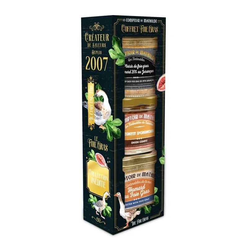 Coffret 3 tartinables Foie Gras de Noel 3x90g