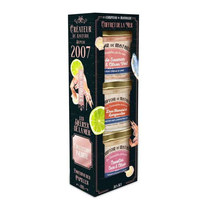 Coffret 3 Tartinables de la Mer 2x100g + 90g