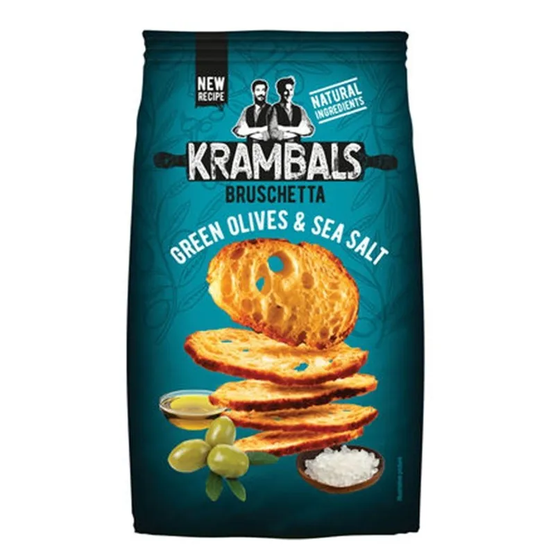 BRUSCHETTA GREEN OLIVES & SEA SALT 70GR