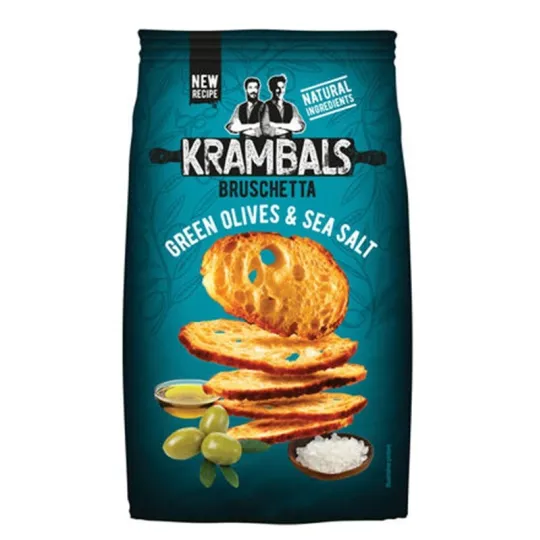 BRUSCHETTA GREEN OLIVES & SEA SALT 70GR