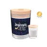 BOUGIE VERRE NOEL "JOYEUSES FETES" RENNE