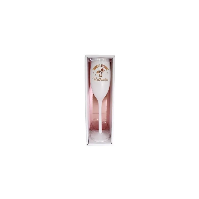 FLUTE BLANCHE ROSE DORE RETRAITE