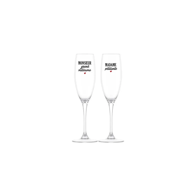 COFFRET FLUTES MADAME/MONSIEUR