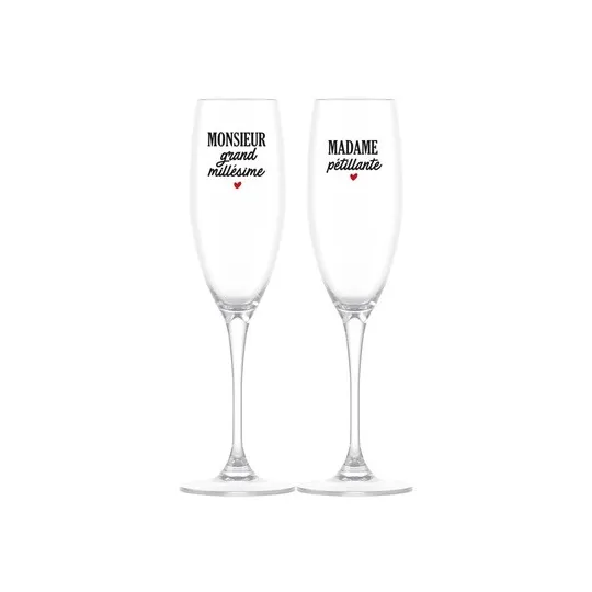 COFFRET FLUTES MADAME/MONSIEUR