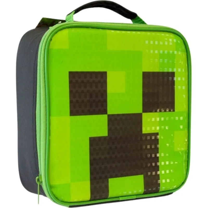 Sac à lunch isotherme Minecraft - Cubic Creeper - 23 x 23 x 8,6