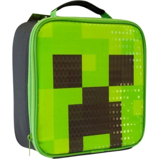 Sac à lunch isotherme Minecraft - Cubic Creeper - 23 x 23 x 8,6