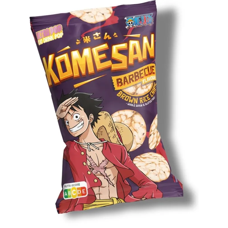 Komesan One Piece Rice Chips Luffy Barbecue 60g