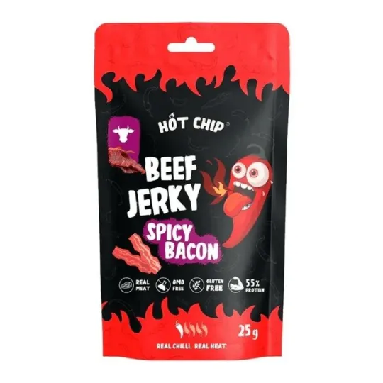 Hot Chip Beef Jerky Spicy Bacon 25g