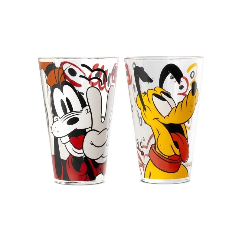 Disney Ensemble de verres Egan Dingo et Pluto