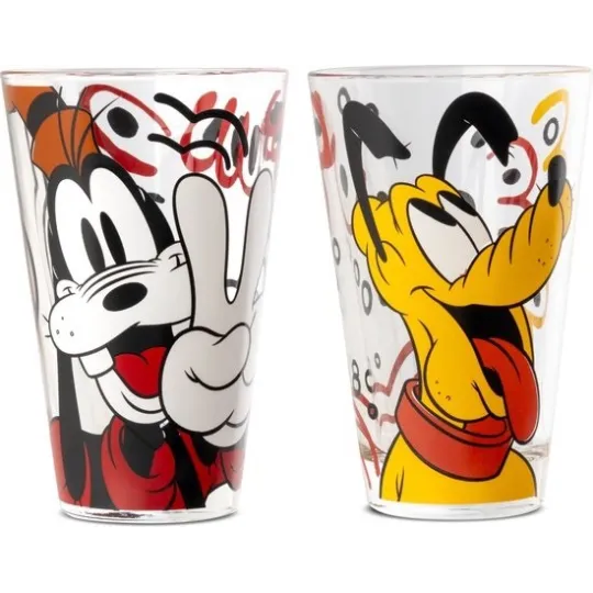 Disney Ensemble de verres Egan Dingo et Pluto