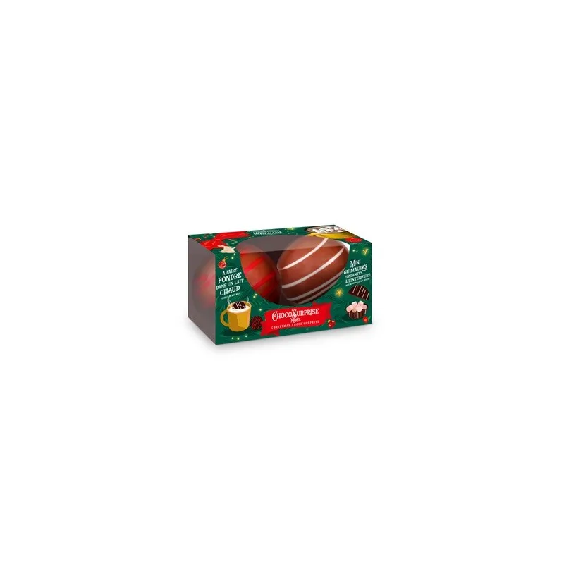 Coffret Choco'Surprise Noel Chocolat Lait Mini Guimauves 2x50g
