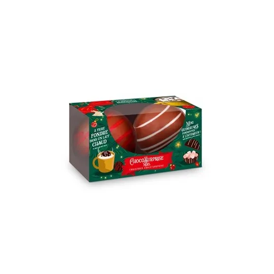 Coffret Choco'Surprise Noel Chocolat Lait Mini Guimauves 2x50g