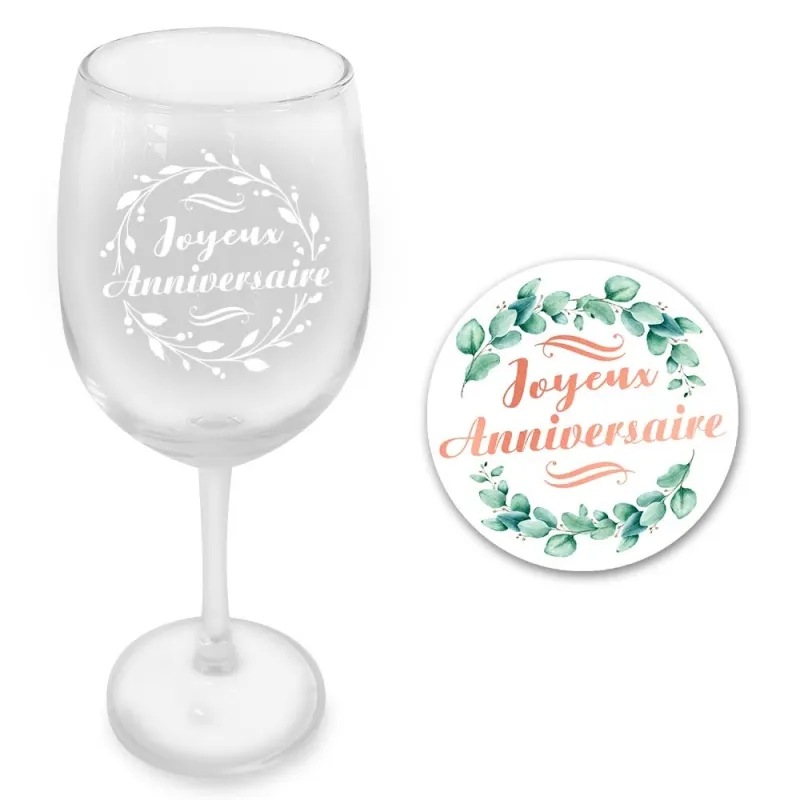 COFFRET VERRE VIN FEMME ANNIV