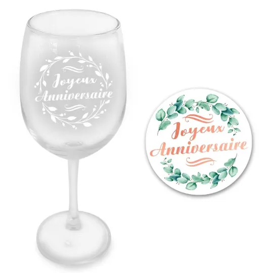 COFFRET VERRE VIN FEMME ANNIV