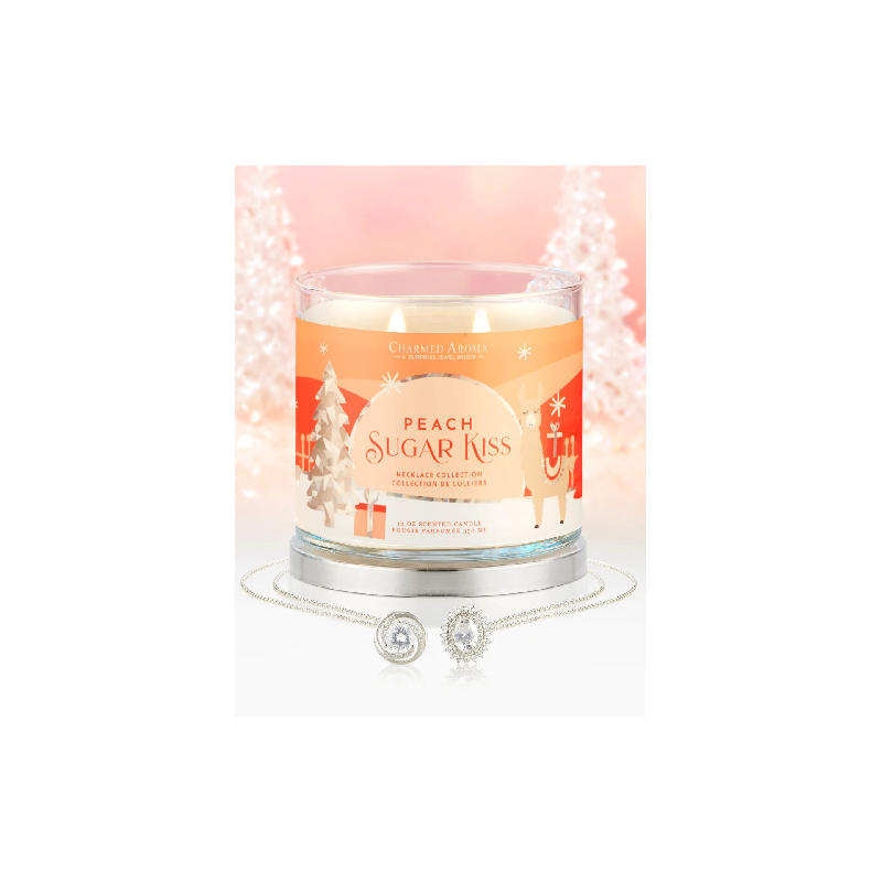 Bougie parfumée pêche sucre baiser - (Collier)