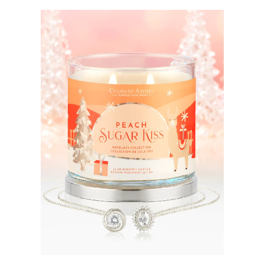 Bougie parfumée pêche sucre baiser - (Collier)