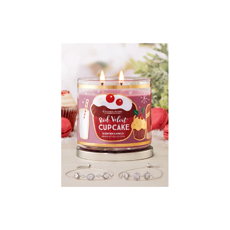 Bougie parfumée Red Velvet Cupcake (Bracelet)