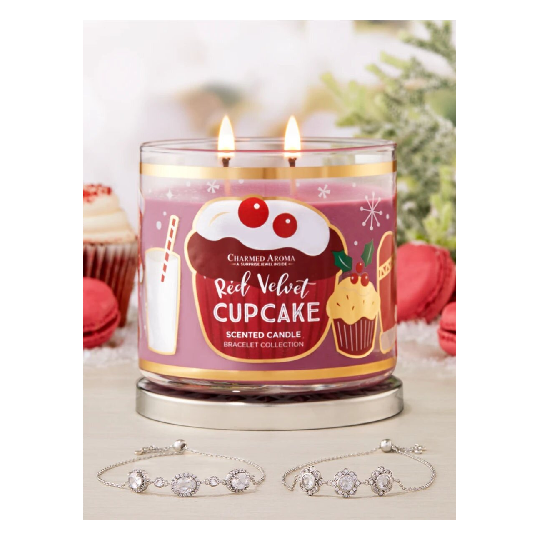Bougie parfumée Red Velvet Cupcake (Bracelet)