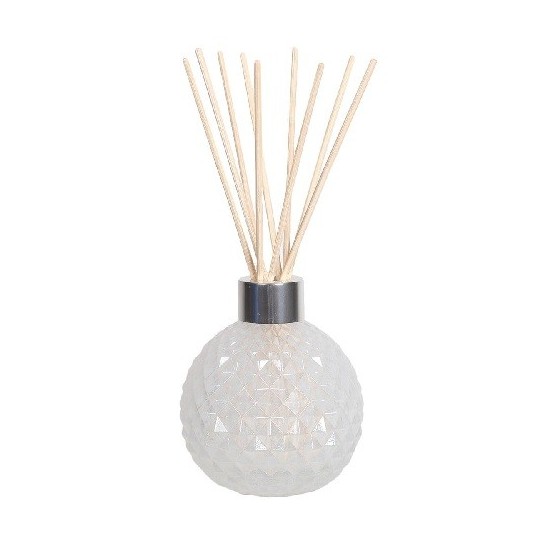Diffuseur vide en verre - Diffuseur & 50 anches en rotin - Blanc