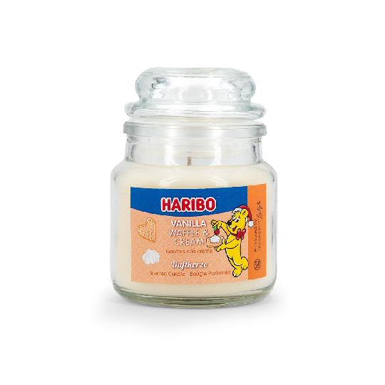 Bougie Parfumée Haribo Crème Gaufrée Vanille - 85g