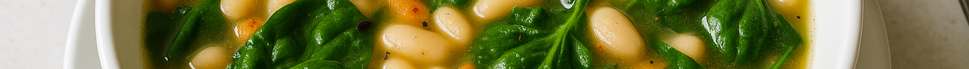 Soupe aux haricots blancs et épinards