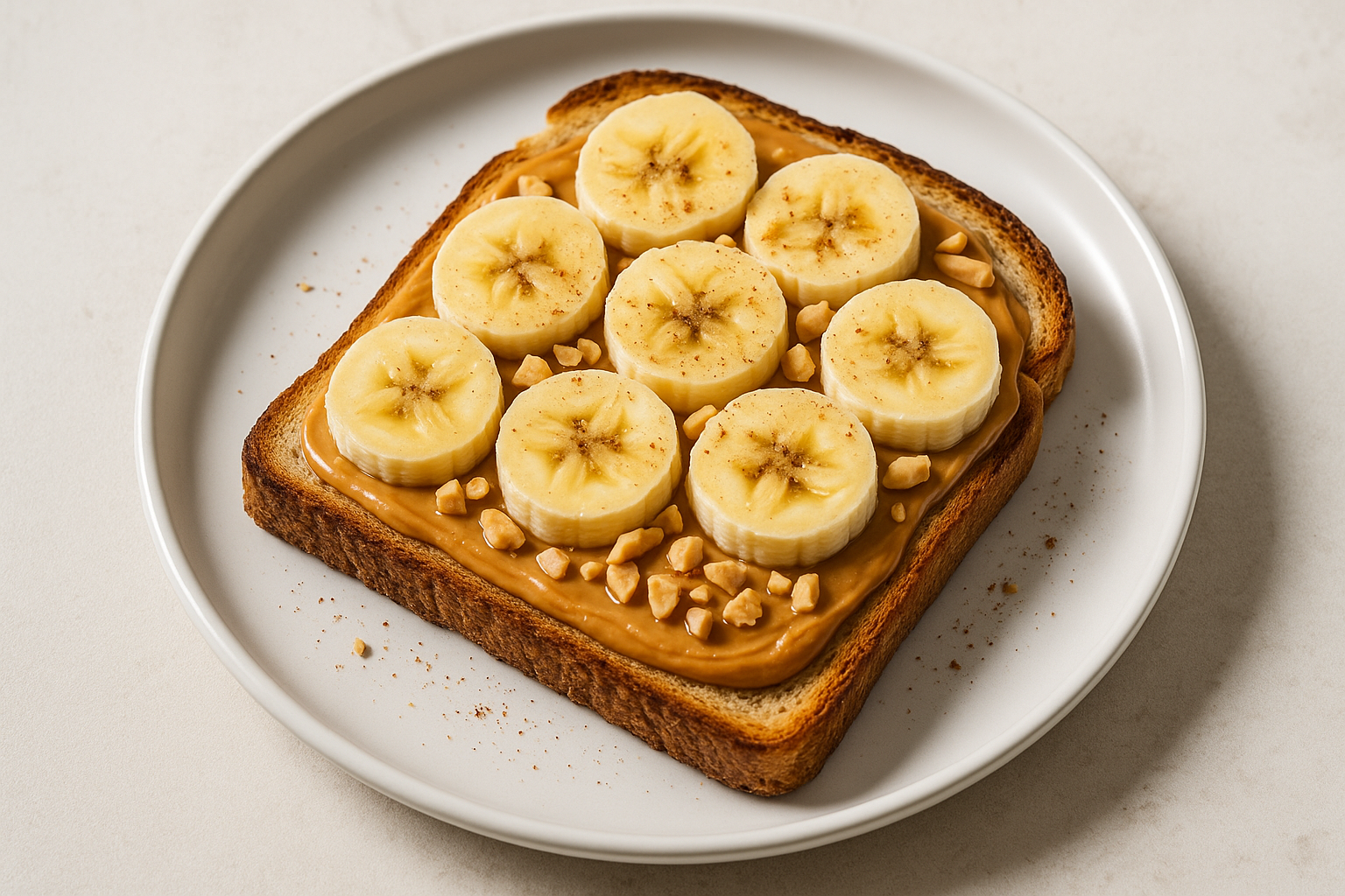 Toasts au Beurre de Cacahuète et Banane
