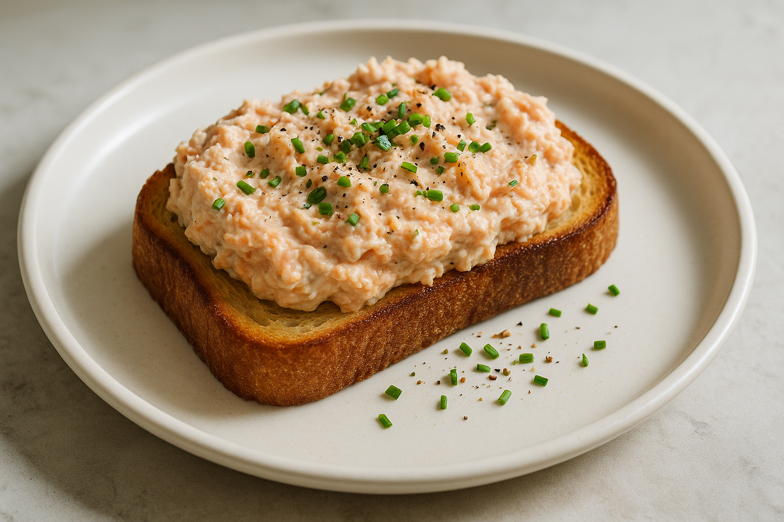 Rillettes de saumon sur toast