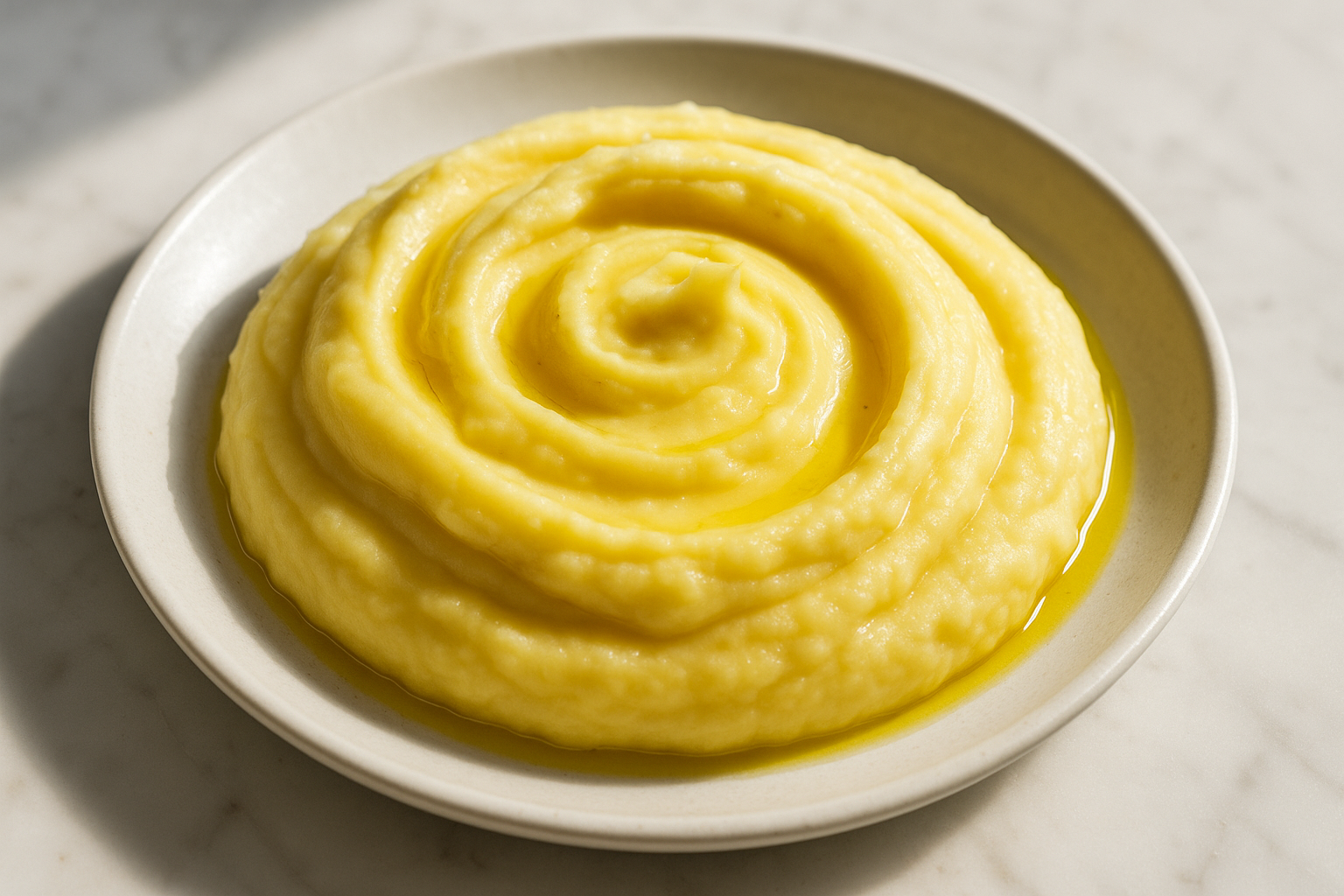 Purée de pommes de terre à l’huile d’olive
