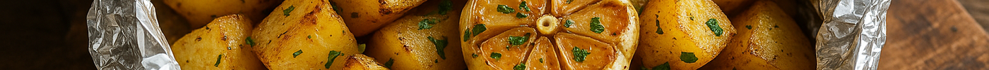 Pommes de terre en papillote à l’ail et aux fines herbes