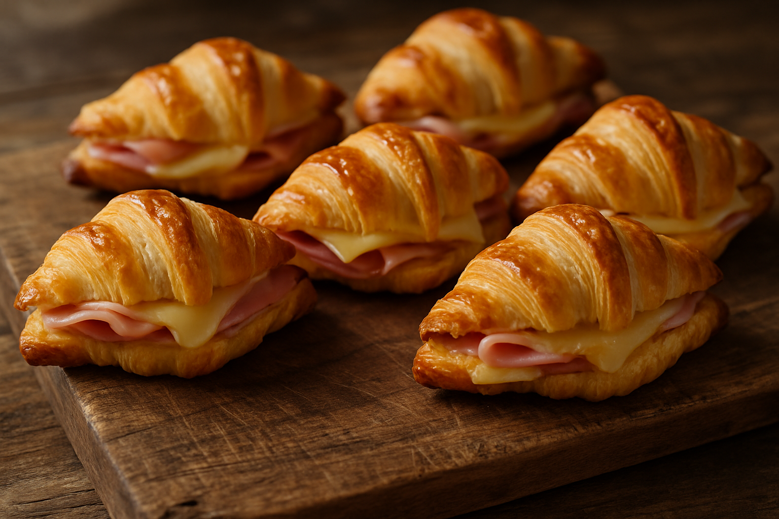 Mini croissants jambon-fromage
