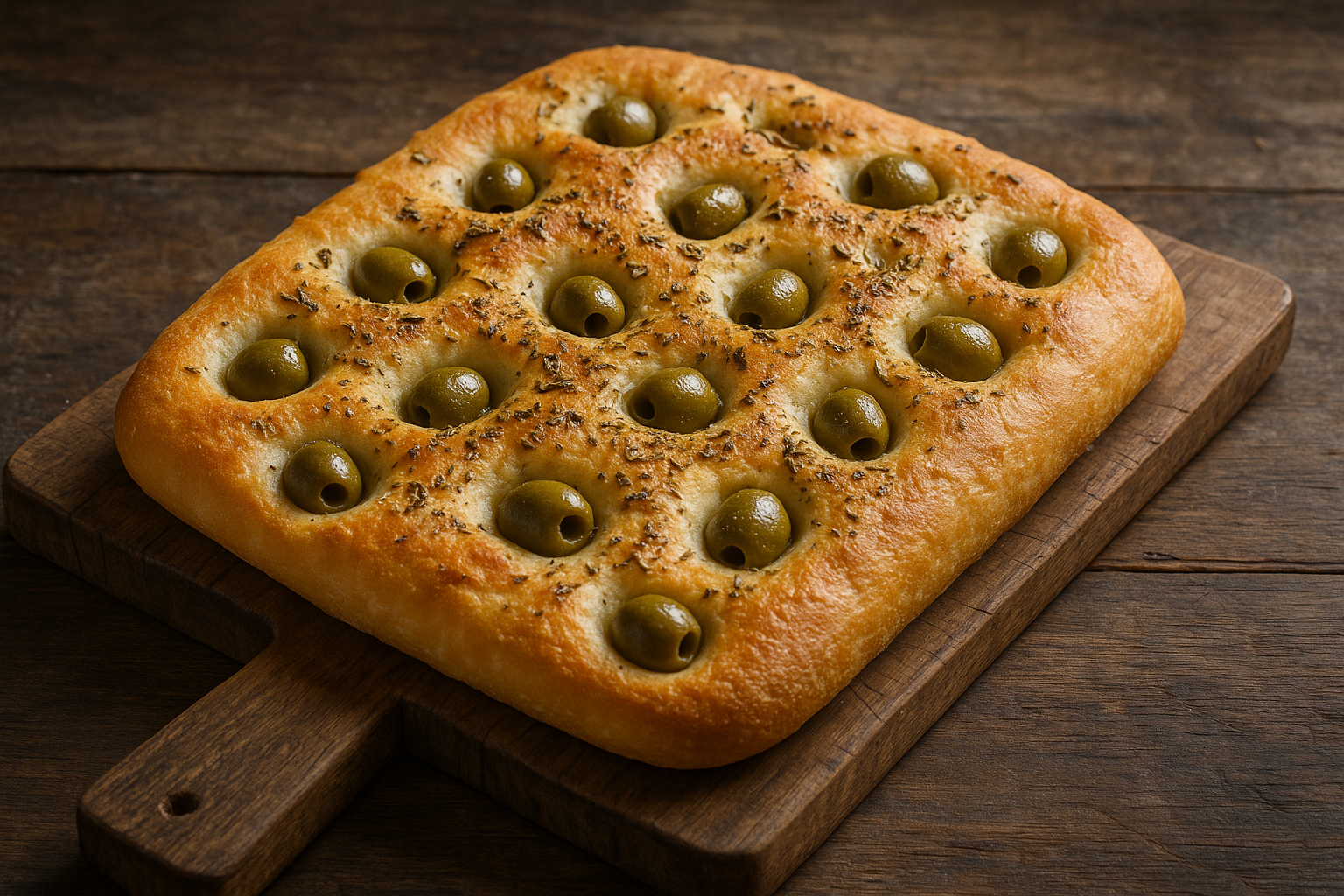 Focaccia aux Olives et aux Herbes de Provence
