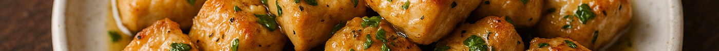 Bouchées de poulet au beurre et à l’ail