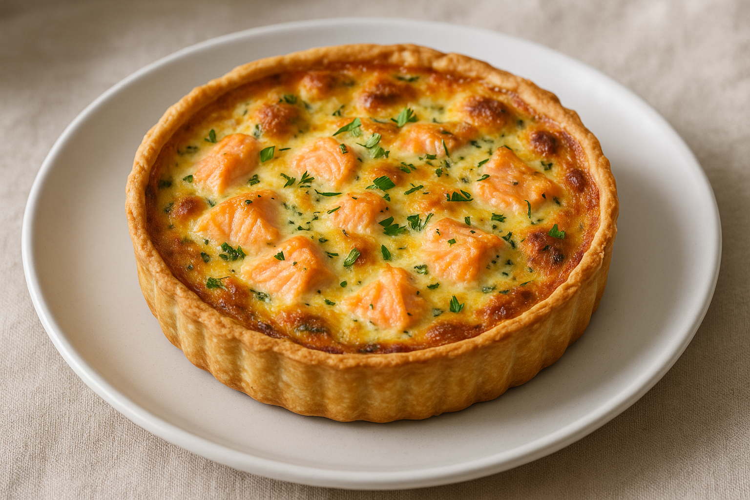 Quiche au saumon et Boursin