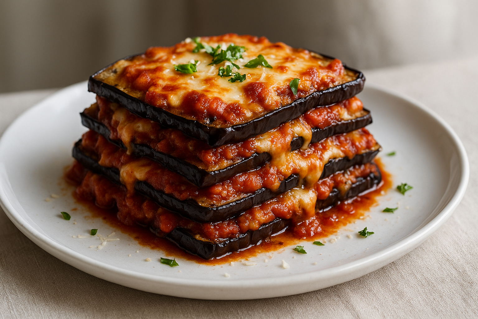 Lasagnes d’aubergines (4 à 6 personnes)