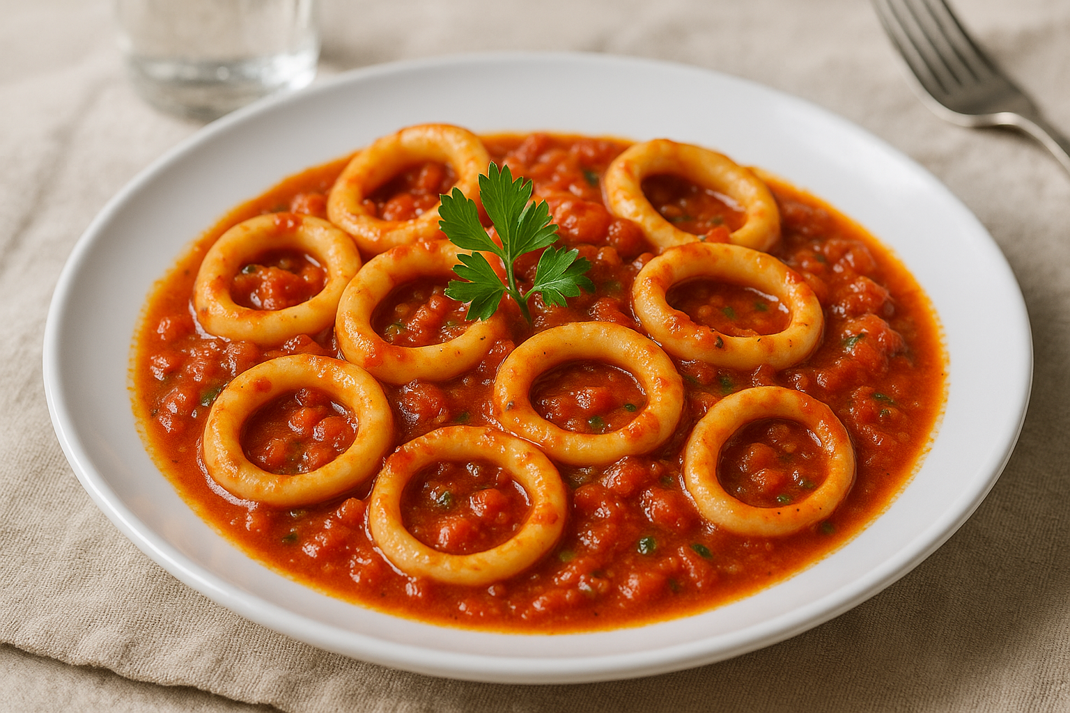 Calamars à la sauce tomate