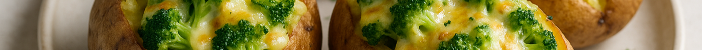 Pommes de terre farcies au brocoli et fromage (végétariennes)