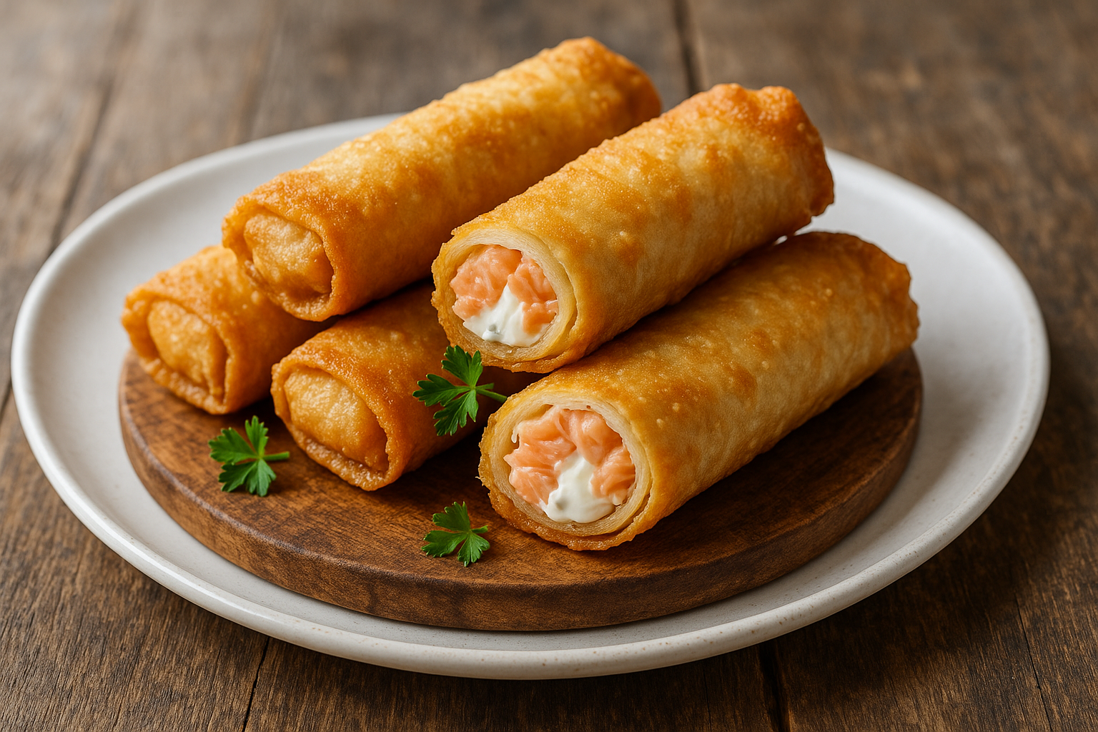 Nems au saumon et fromage frais