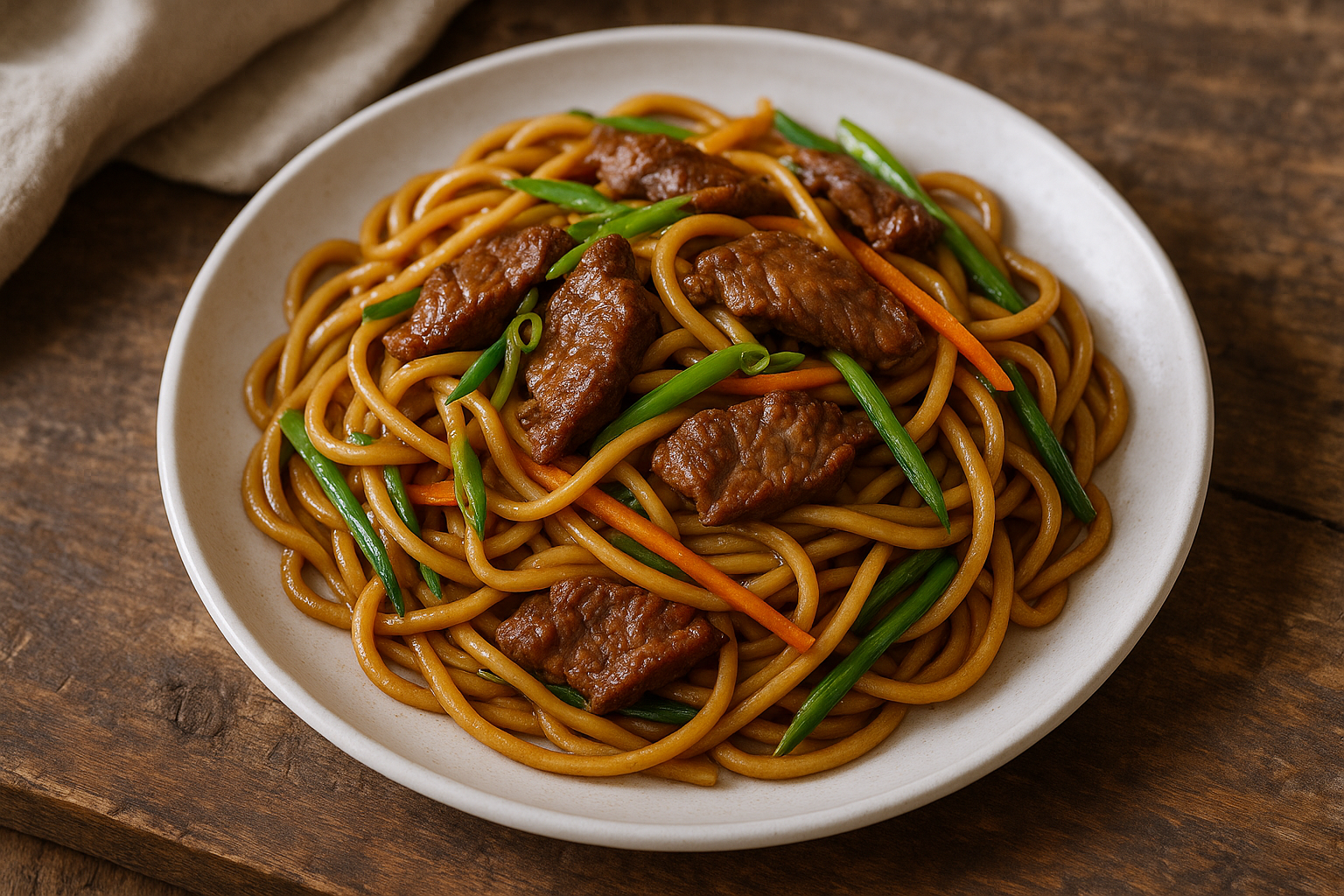 Nouilles Lo Mein au bœuf