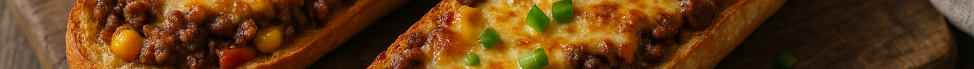 Baguette gratinée au bœuf haché tex-mex