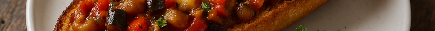 Baguette gratinée à la ratatouille